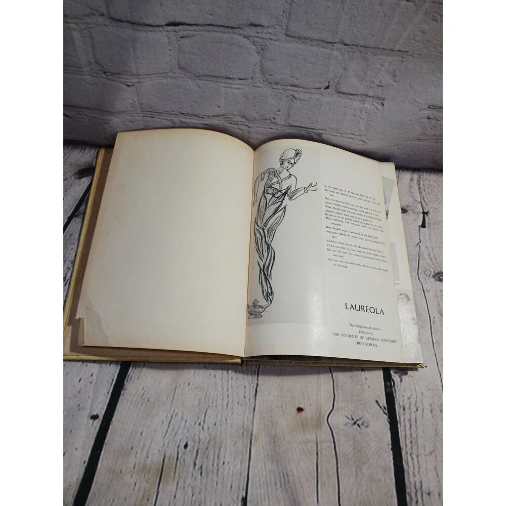 German Township High School Laureola 1951 Yearbook Vintage Retro Mid Century‎